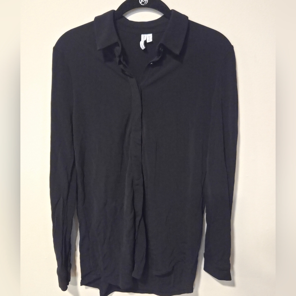 & Other Stories Black Button Down Shirt